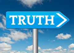 Road sigh saying the word truth