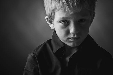 Photo of a sad boy.