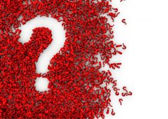 Red question marks